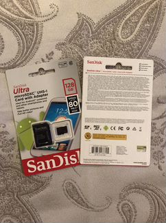 Карта памяти MicroSD SanDisk Ultra microsdxc 128Gb