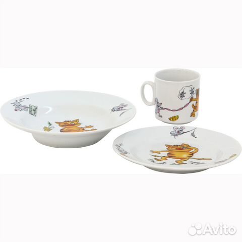 Набор детский 3пр кошки-мышки (гл200,м175,кр200)