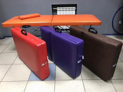 Массажный стол складной Комфорт 180*60 - оранжевый