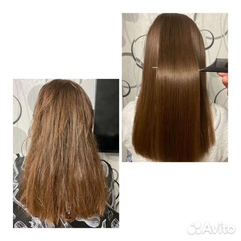 Кератиновое выпрямление волос