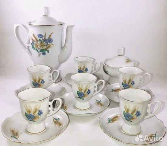 Советский кофейный сервиз Дмитровский з-д