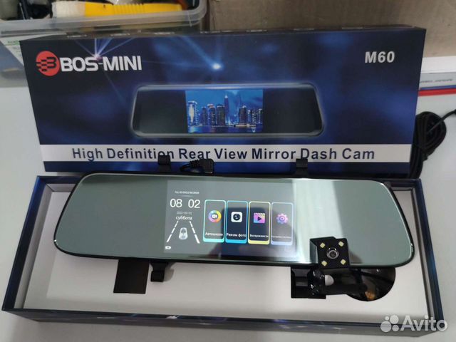 Зеркало регистратор Bos-Mini M60, 2 камеры