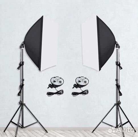Комплект софтбоксов постоянного света на 4 лампы