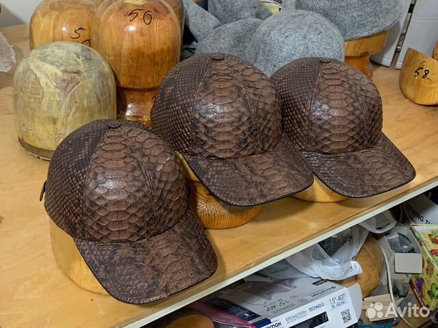 Кепки Питон Бейсболки из кожи Питона