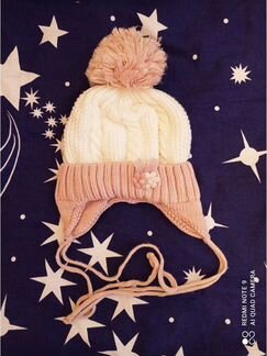 Шапка для девочки 0-3 месяца