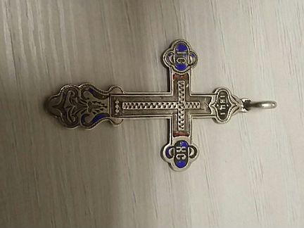 Старинный серебрянный крест с редким клеймом