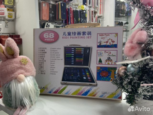 Детский чемодан творчества 68 деталей (новый)