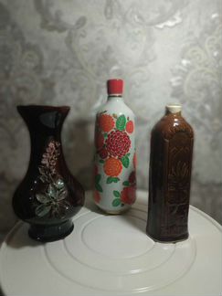 Керамика СССР, штоф, вазочки, ваза под фрукты