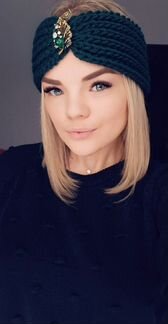 Вязаные повязки на голову ручной работы