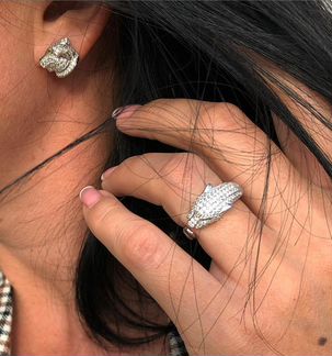 Коллекция Cartier. Серебро. серьги.кольцо