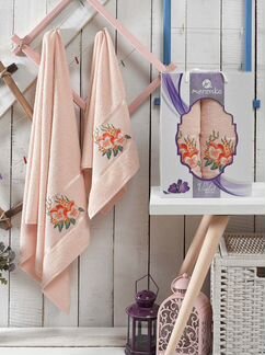 Полотенце Violet Цвет: Пудра (50х80 см,70х130 см)