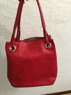 Сумка женская/ красная/ кожа