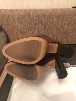 Сапоги женские кожаные бордовые 38-39 размер