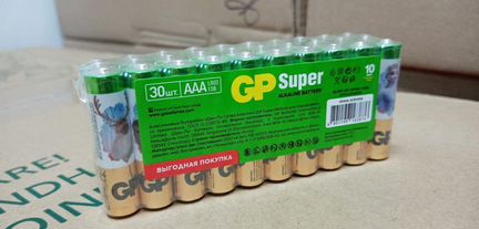 Батарейка GP Super alkaline 24a LR03 30 штук
