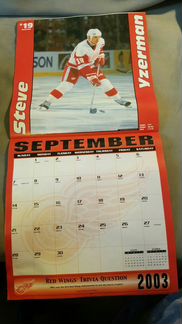 Календарь Detroit Red Wings 2003