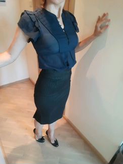 Дел костюм Karen Millen 10UK и блузка шелк