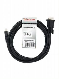 Кабель Hdmi - DVI, 3м, Telecom