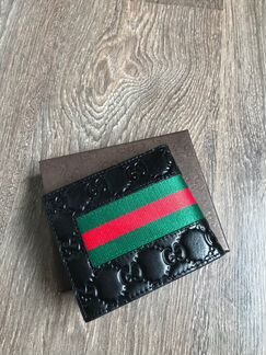 Бумажник Gucci signature кошелек гуччи черный