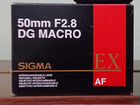 Объектив Sigma AF 50mm F2.8 EX DG macro объявление продам