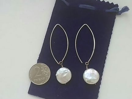 Серьги серебро/жемчуг