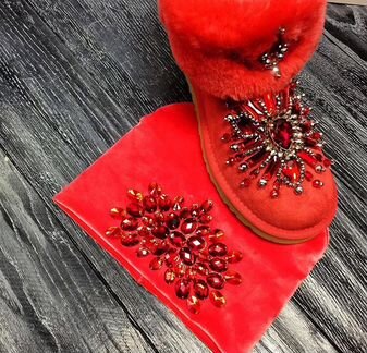 Угги расшитые камнями сваровски