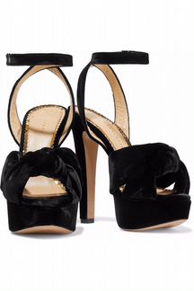 Charlotte Olympia, оригинал, бархатные босоножки