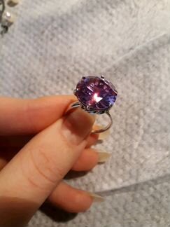 Кольцо с аметистом, серебро