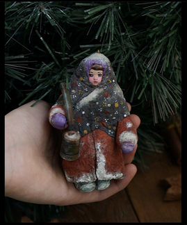 Ватные елочные игрушки