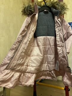 Зимнее пальто парка для девочки 134