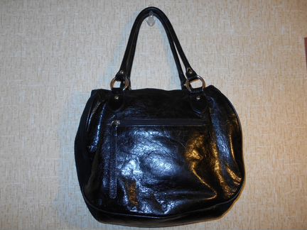 Черная кожаная сумка Domani