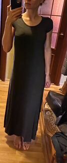 Платье футболка серого цвета из бамбука размер S