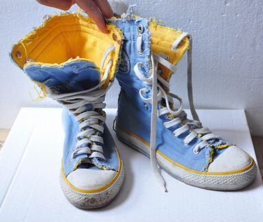 Кеды джинсовые высокие Freestyle Basket, Б/У