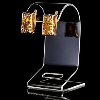 Серьги с янтарём 