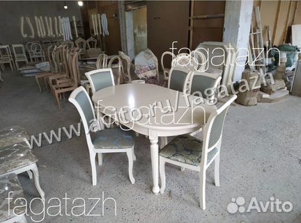 Стулья и столы из массива бука арт 7423