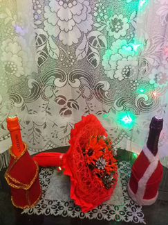 Букет и шампанское