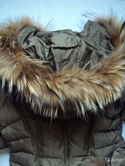 Пуховик с натуральным мехом зима XS