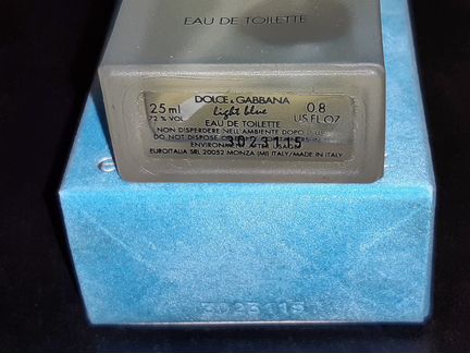 Dolce&Gabanna Light Blue, Италия, винтаж
