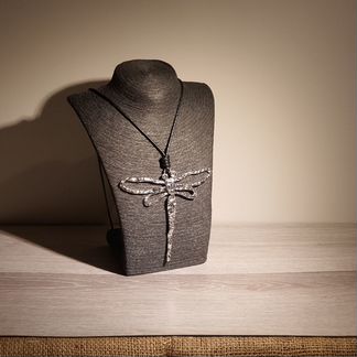 Подвеска стрекоза покрытие серебро