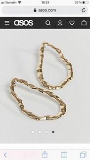 Серьги с кованым эффектом ASOS