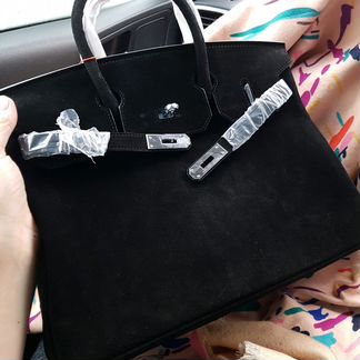 Сумка женская Hermes большая замшевая