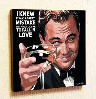 Картина Постер Поп Арт Великий Гэтсби дикаприо