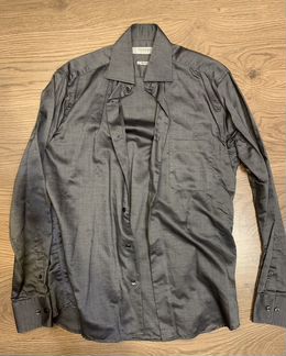 Рубашка stockmann серебряная серая