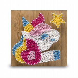 Картина из ниток String Art Единорог (SAC005)