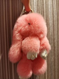 Брелок пушистый зайка