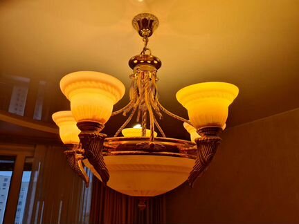 Люстра бронзовая