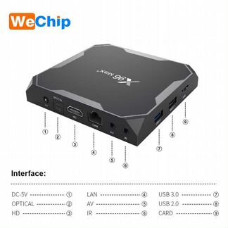 Смарт тв-бокс X96MAX+ 4Gb/64Gb,аэромышь G10 ком-кт