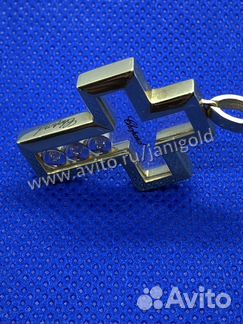 Золотой крест с бриллиантами Шопард