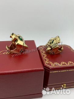 Новые кольца из золота 750 пантера