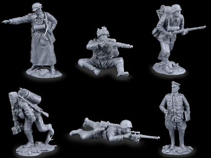 Солдатики Plastic Platoon снайперы Сталинград 1942