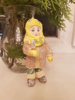 Елочная ватная игрушка